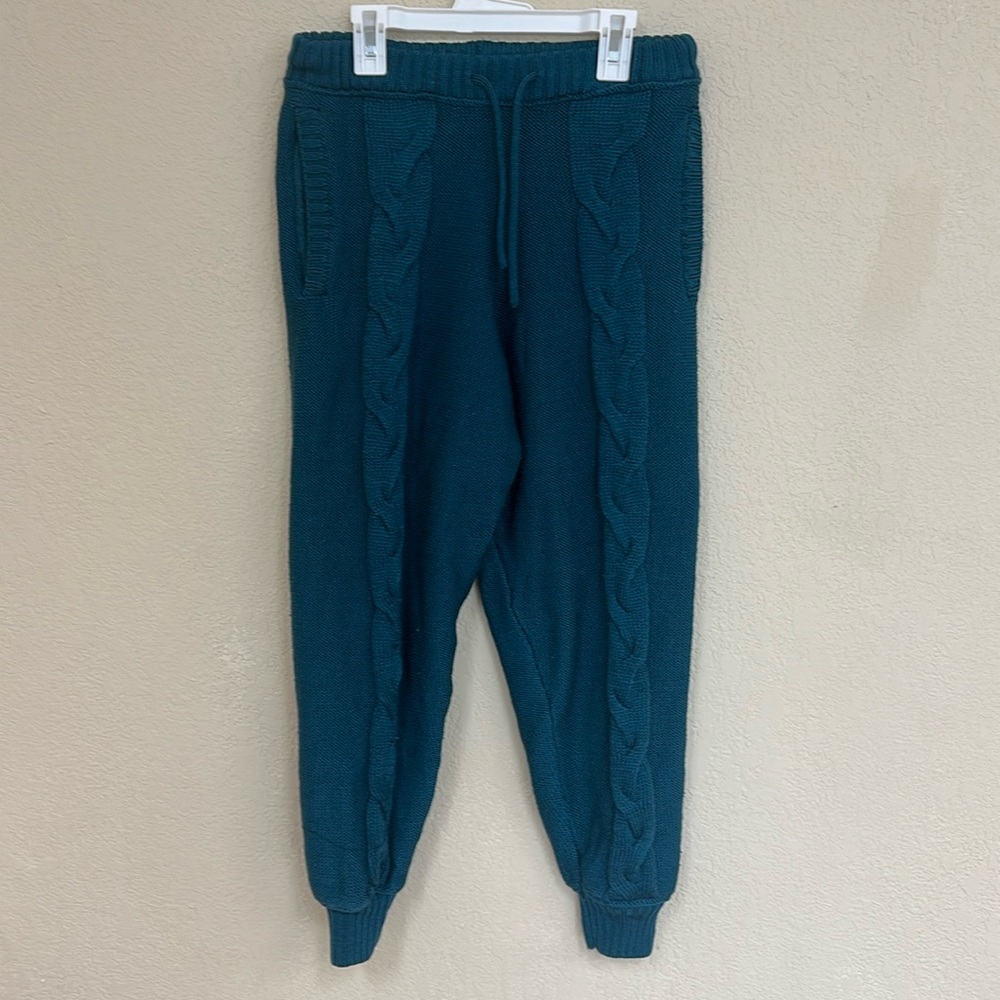Urban Outfitters Out from Under Cable Knit Teal Joggers